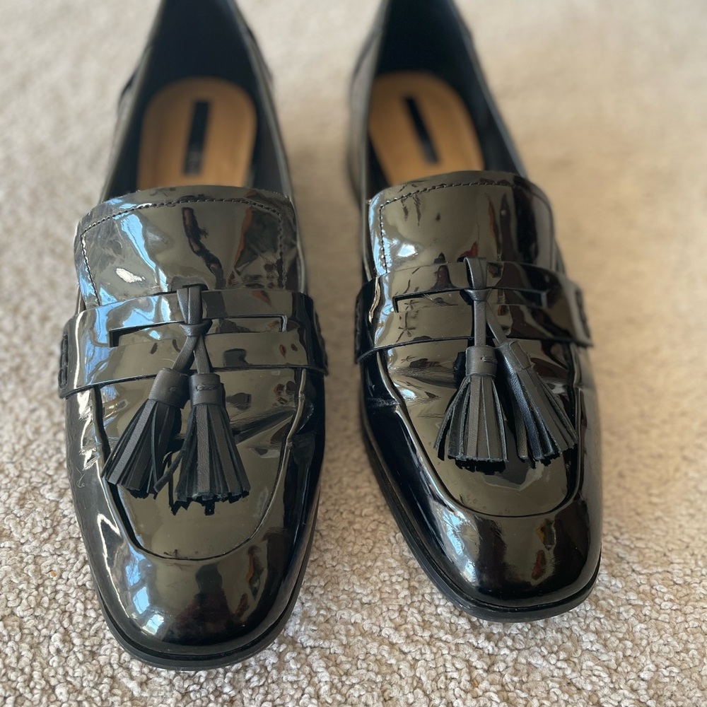 Tahari Tina patent leather loafers